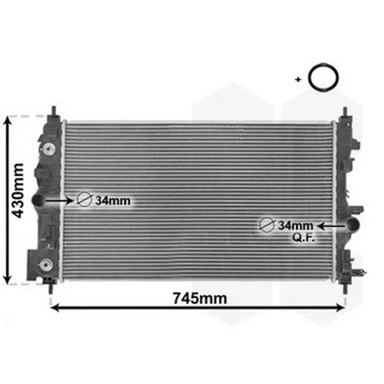 Radiator Motor OPEL ZAFIRA C 2011-> Radiator apa 1.4-1.6 TURBO benzina CV automata (68x39,5) (KOYO) Perioada 2016 2017 2018 2019 2020 2021 2022