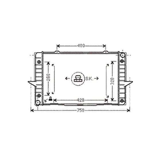 Radiator apa VOLVO C70 1 1997->2002 pentru 2.4 T, perioada 1997 1998 1999 2000 2001 2002