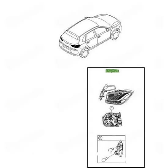 Stop Spate HYUNDAI i30 2017-> Lampa stop spate exterior (O) DREAPTA Perioada 2017 2018 2019 2020