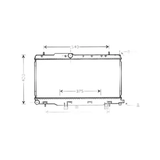 Radiator Motor SUBARU IMPREZA 2000->2007 Radiator apa pentru 2 0i 16V TURBO WRX 68,6x34 Perioada 2000 2001 2002 2003 2004 2005 2006 2007