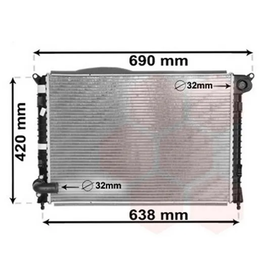 Radiator Motor MINI MINI COOPER R50, R53 2001->2006 Radiator apa pentru 1 6cc 16V cu aer conditionat ONE Perioada 2001 2002 2003 2004 2005 2006