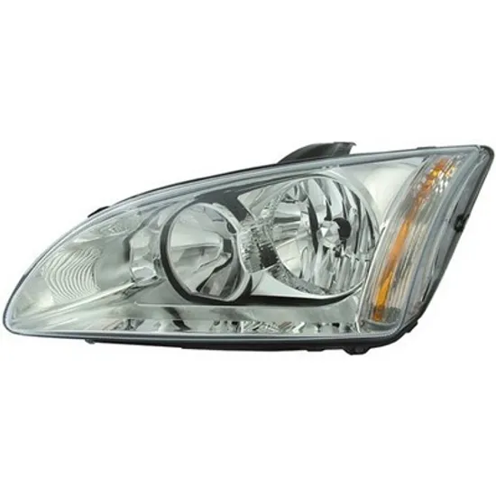 Faruri FORD FOCUS 2 2004->2013 Far stanga cu reglaj el, H7+H1, pentru reglaj electric, fara motor, crom (10.04-12.07) Perioada 2004 2005 2006 2007