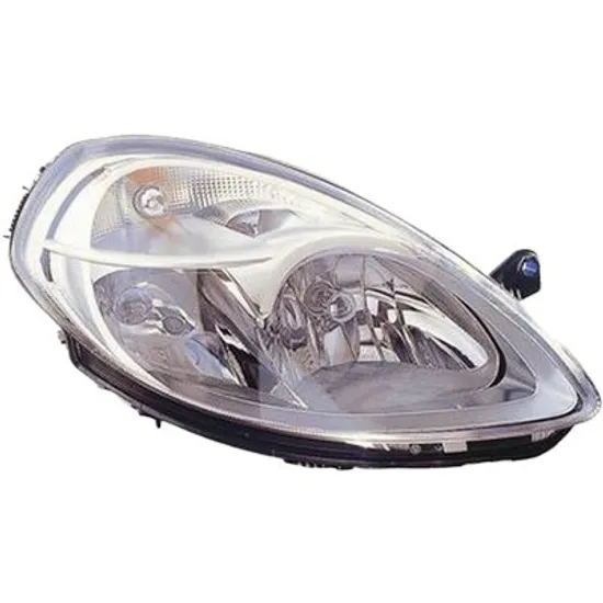 Far dreapta LANCIA YPSILON 2003->2011 perioada 2010 2011 pana la an de fabricatie 10/2011, cu motor reglaj, semnal transparent, cu reglaj electric, cu bec H7/H3