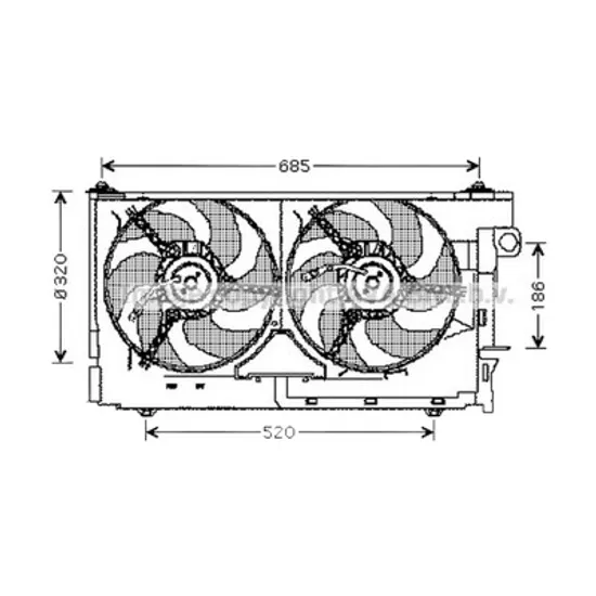 Ventilator motor CITROEN XSARA 1997->2005 pentru 2.0 HDi 109, perioada 2001 2002 2003 2004 2005