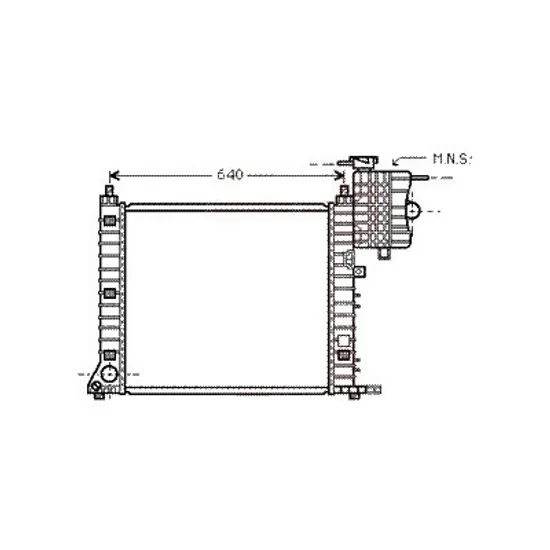 Radiator apa MERCEDES V-CLASS 638 1996->2003 pentru V 200, perioada 1997 1998 1999 2000 2001 2002 2003