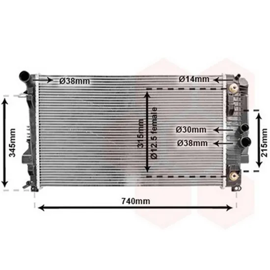 Radiator Motor MERCEDES VITO W639 2003-> Radiator apa pentru benzina - diesel (65x39.8) CV automata Perioada 2003 2004 2005 2006 2007 2008 2009 2010 2011 2012 2013 2014 2015