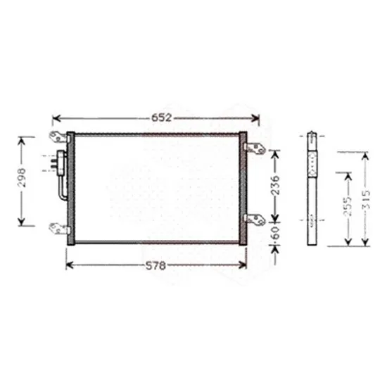 Radiator aer conditionat HYUNDAI SANTA FE 3 2012->2018 2.4 CCVT 129KW 175CP , pentru motor G4KE perioada 2012 2013,2014,2015,2016 2017