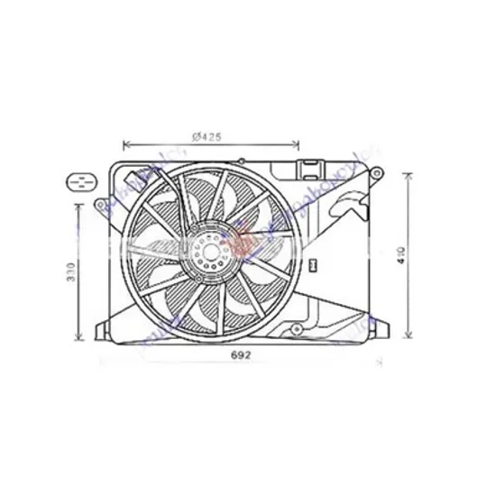 Ventilator Motor CHEVROLET TRAX 2012-> Electroventilator motor complet 1.416v TURBO A14/B14NET Perioada 2012 2013 2014 2015 2016 2017