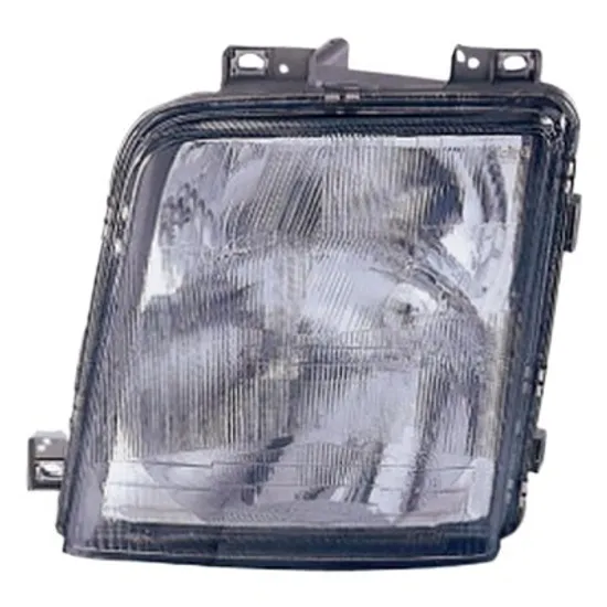 Far stanga VW LT 2 1996->2006 perioada 1996 1997 1998 1999 2000 2001 2002 2003 2004 2005 2006 fara motor reglaj, pentru vehicule cu reglaj inaltime faruri hidraulic, cu far de ceata, cu bec H4/H1