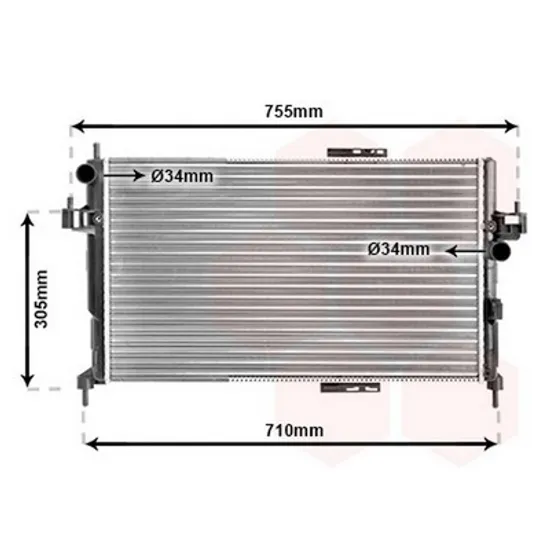 Radiator Motor OPEL COMBO 2001->2012 Radiator apa 1.7DI-1.7DTI 60x35 VALEO Perioada 2001 2002 2003 2004 2005 2006 2007 2008 2009 2010 2011