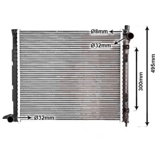 Radiator apa LAND ROVER FREELANDER 1 1998->2006 pentru 1.8 i 16V 4x4, perioada 1998 1999 2000