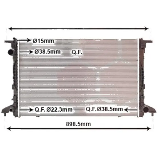 Radiator apa AUDI A5 Cabriolet 8F7 2009->2017 3.0 TDI quattro 160KW 218CP , pentru motor CKVD perioada 2015 2016 2017