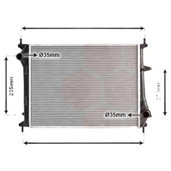 Radiator apa FIAT MULTIPLA 1999-> pentru 1.9 JTD, perioada 2002 2003 2004 2005 2006 2007 2008 2009 2010