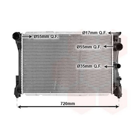 Radiator Motor MERCEDES E-CLASS W212 2009->2015 Radiator apa 2.1 diesel AUTO (640x420) (TUBE 9 ) Perioada 2009 2010 2011 2012 2013 2014 2015 2016