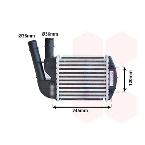 Intercooler FIAT PANDA 169 2003->2013 Radiator intercooler 1,3 JTD (187x172x62) Perioada 2003 2004 2005 2006 2007 2008 2009 2010 2011