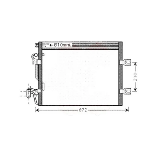Radiator aer conditionat SMART FORTWO cupe 453 2014-> 1.0 45KW 60CP , pentru motor M 281.920 perioada 2014 2015,2016,2017,2018 2019