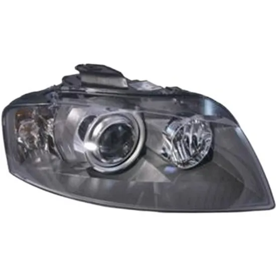 Far dreapta AUDI A3 Sportback 8PA 2004->2013 perioada 2004 2005 2006 2007 2008 2009 2010 2011 2012 2013 de la an de fabricatie 06/2005, pana la an de fabricatie 07/2008, cu motor reglaj, fara unitate de control Xenon, Bi-Xenon, semnal transparent, cu reglaj distanta iluminare automat, cu bec D1S tub descarcare gaze