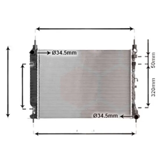 Radiator apa OPEL ANTARA 2006-> 2.2 CDTi 122KW 166CP , pentru motor A 22 DM perioada 2014 2015,2016,2017,2018 2019