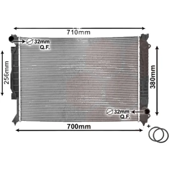 Radiator apa AUDI A6 C5 1997->2005 pentru 2.5 TDI, perioada 1997 1998 1999 2000 2001 2002 2003 2004 2005