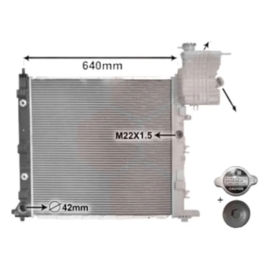 Radiator apa MERCEDES V-CLASS 638 1996->2003 pentru V 200, perioada 1997 1998 1999 2000 2001 2002 2003