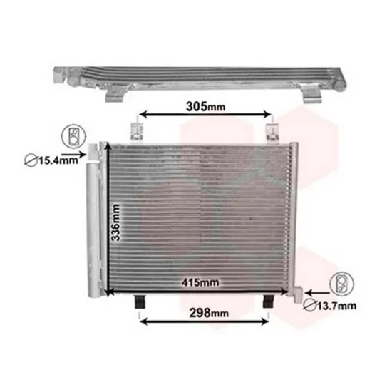 Radiator Aer Conditionat SEAT Mii 2011-> Radiator aer conditionat 1 0i - 12V 44 7x33 7x1 6 Perioada 2011 2012 2013 2014 2015 2016 2017