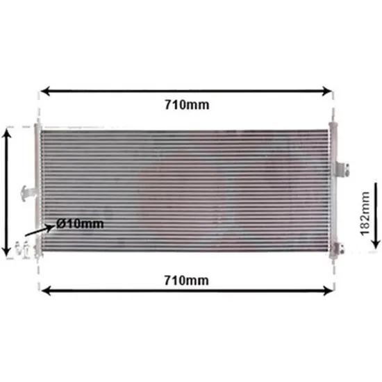 Radiator aer conditionat RENAULT CLIO 4 2012-> 1.2 TCe 120 87KW 118CP , pentru motor H5F 408, H5F 412 perioada 2016 2017,2018,2019,2020 2021