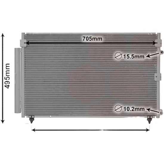 Radiator aer conditionat VW GOLF 7 2012->2020 2.0 TDI 105KW 143CP , pentru motor CRBB, CRVC perioada 2012 2013,2014,2015,2016 2017