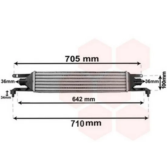 Intercooler FIAT PUNTO EVO 199 2008-> Radiator intercooler 1,3 JTD - JTDM (45x100x53) 90H Perioada 2008 2009 2010 2011 2012