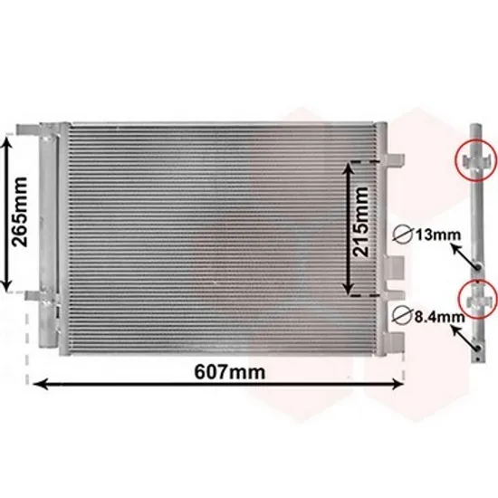 Radiator Aer Conditionat HYUNDAI i20 2008->2015 Radiator aer conditionat benzina (48,5x36,5) Perioada 2008 2009 2010 2011 2012 2013 2014 2015