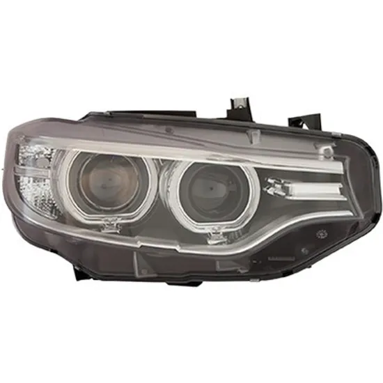 Far dreapta BMW 4 Coupe F32; F82 2013-> perioada 2013 2014 2015 2016 2017 pana la an de fabricatie 2017, fara motor reglaj, fara unitate de control, cu xenon, cu reglaj distanta iluminare automat, cu bec D1S tub descarcare gaze, cu bec LED