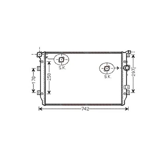 Radiator apa VW SHARAN 2006->2020 1.4 TSI 110KW 150CP , pentru motor CAVA, CNWB, CTHA perioada 2010 2011,2012,2013,2014 2015