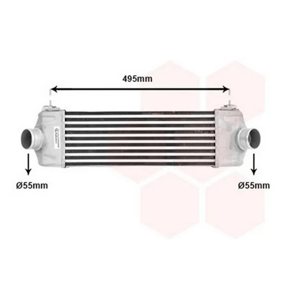 Intercooler FORD TRANSIT 2005->2014 Radiator intercooler 2,2-2,4 TDCi (398x147x62) Perioada 2006 2007 2008 2009 2010 2011 2012 2013