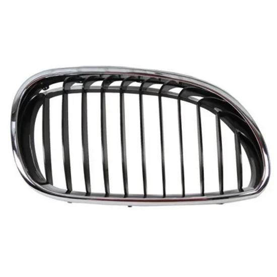 Grila Radiator BMW 5 E60 2001->2010 Grila radiator dreapta, crom/crom/negru Perioada 2003 2004 2005 2006 2007 2008 2009 2010