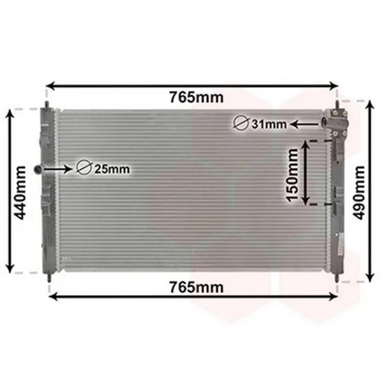 Radiator Motor PEUGEOT 4008 2012-> Radiator apa 1.6 HDI diesel MANUAL-AUTO (700x410) Perioada 2012 2013 2014 2015 2016 2017 2018