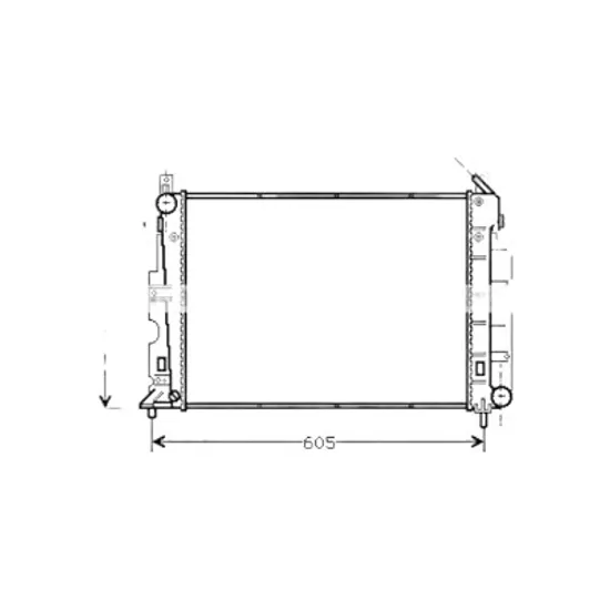 Radiator apa SAAB 9-3 1998->2002 2.0 Turbo 110KW 150CP , pentru motor B205E perioada 1999 2000,2001 2002