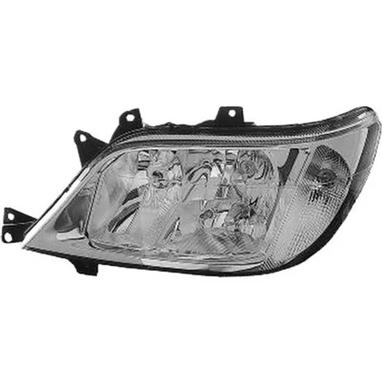 Far stanga MERCEDES SPRINTER 903 1995->2006 perioada 1995 1996 1997 1998 1999 2000 2001 2002 2003 2004 2005 2006 de la an de fabricatie 09/2002, fara motor reglaj, semnal transparent, cu reglaj electric, cu bec H7/H3
