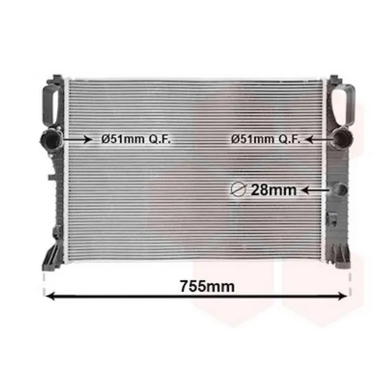 Radiator Motor MERCEDES CLS C219 2004->2010 Radiator apa pentru 2.0 Kompressor (64x47.5) racord ulei spate Perioada 2004 2005 2006 2007 2008 2009 2010 2011 2012