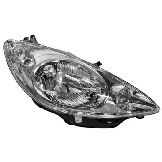 Faruri PEUGEOT 1007 2005-> Far cromat VALEO cu motor dreapta Perioada 2005 2006 2007 2008 2009 2010 2011