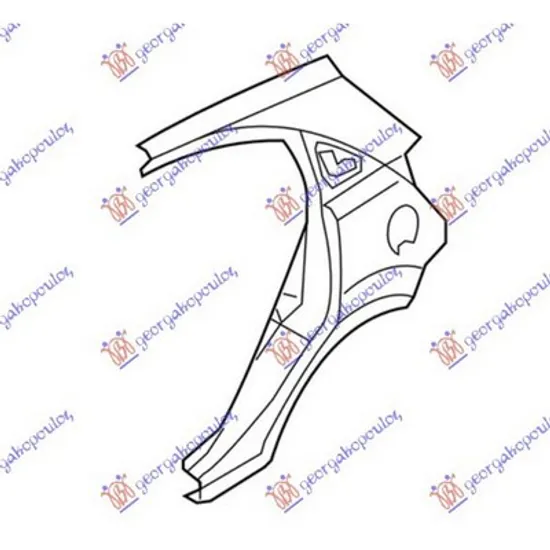 Aripa Spate KIA RIO 2005->2011 Aripa spate stanga pt 5 usi Perioada 2005 2006 2007 2008 2009 2010 2011
