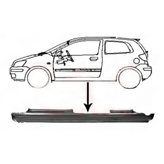 Prag Metalic HYUNDAI GETZ 2001->2010 Prag usa pentru 5 usi STANGA Perioada 2006 2007 2008 2009 2010