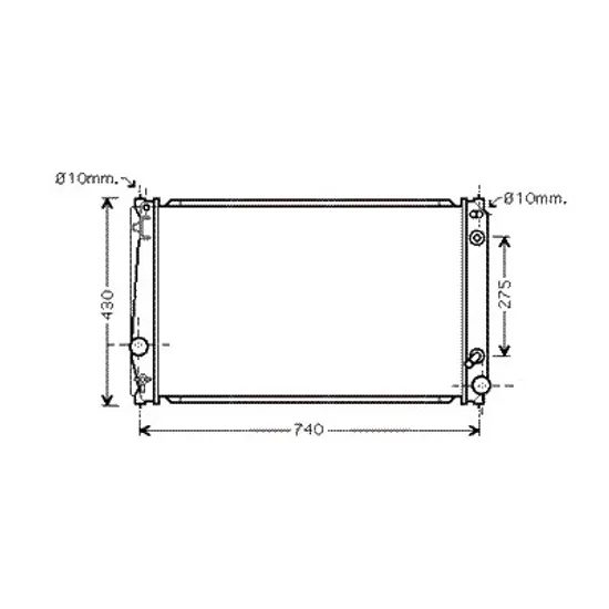 Radiator apa TOYOTA RAV 4 III 2005->2014 pentru 2.4 4WD, 2.4 4WD, perioada 2005 2006 2007 2008 2009 2010 2011 2012 2013