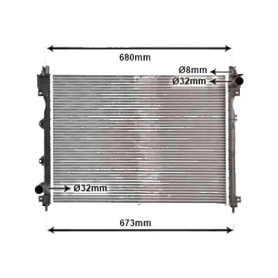 Radiator apa LAND ROVER FREELANDER 1 1998->2006 2.0 Td4 4x4 82KW 112CP , pentru motor M 47 perioada 2000 2001,2002,2003,2004,2005 2006
