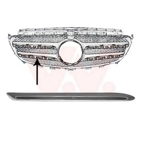 Ornament Grila MERCEDES E-CLASS W213 2016-> Bandou grila fata inferior AMG-LINE/AVANTGARDE dreapta Perioada 2016 2017 2018 2019 2020 2021 2022