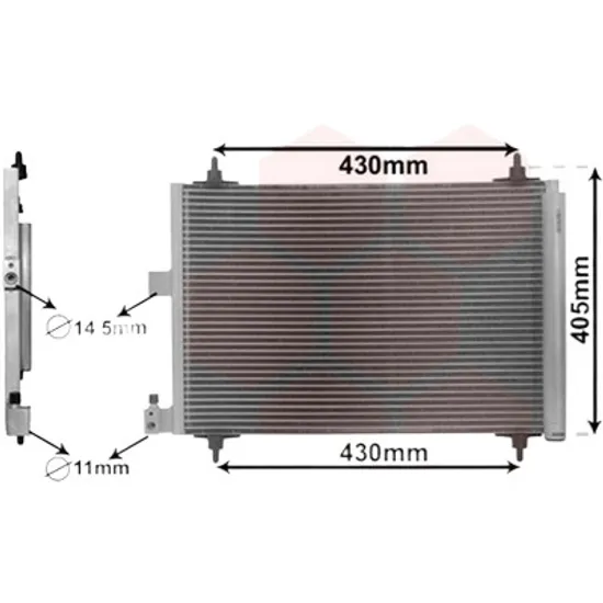 Radiator aer conditionat FORD TRANSIT CUSTOM 2012-> 2.0 EcoBlue mHEV 96KW 130CP , pentru motor BKFC, BKFD perioada 2019 2020,2021,2022,2023 2024