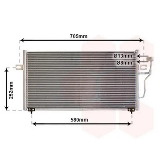 Radiator Aer Conditionat VOLVO S40 1 1995->2004 Radiator aer conditionat 1,9 T.D 610x350x16 Perioada 1995 1996 1997 1998 1999 2000 2001 2002 2003