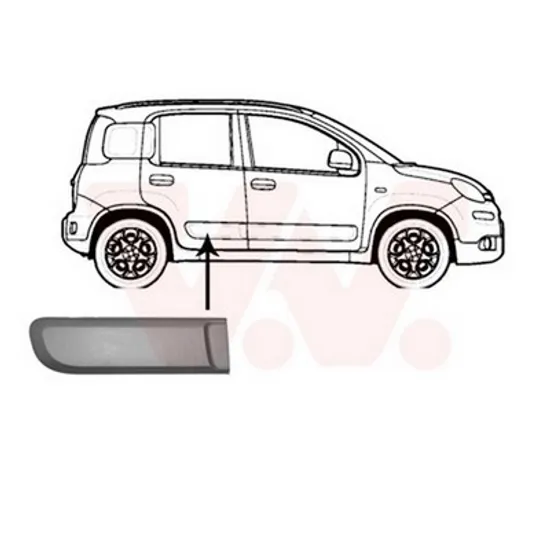 Bandou Usa FIAT PANDA 312 2012-> Bandou usa spate dreapta, Perioada 2012 2013 2014 2015 2016 2017 2018