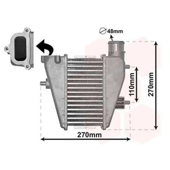 Intercooler HONDA CIVIC 8 2005-> Radiator intercooler 2.2 CTDI 104x202x62 hathback Perioada 2005 2006 2007 2008 2009 2010 2011