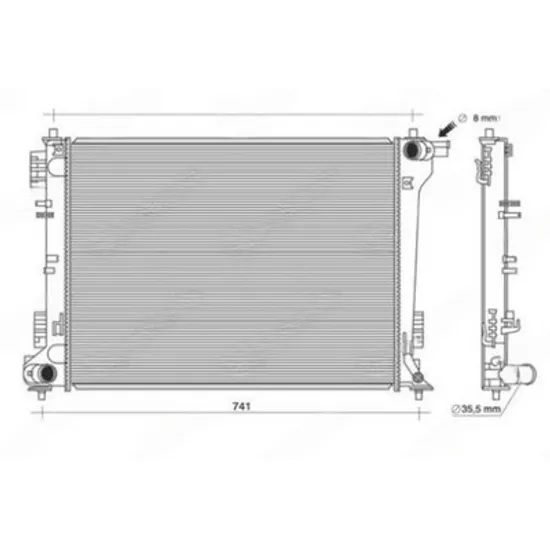 Radiator Motor KIA SPORTAGE 4 2015-> Radiator apa motor 2.0 CVVT benzina manuala (640x485) (KOREAN) (KOYO) Perioada 2018 2019 2020 2021 2022