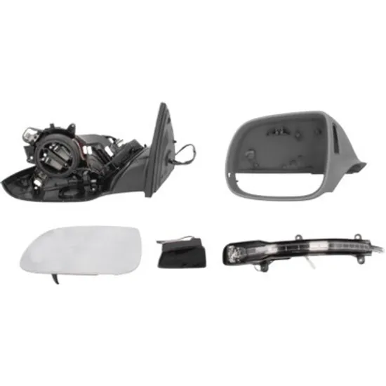 Oglinda exterioara stanga AUDI A3 Sportback 8PA 2004->2013 perioada 2011 2012 2013 , cu semnal, numar pini 10, pentru 4/5 usi, cu incalzire, rabatare electrica, prevopsit grund