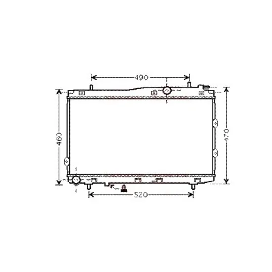 Radiator apa KIA CERATO 2004->2009 pentru 1.5 CRDi, perioada 2005 2006 2007 2008 2009